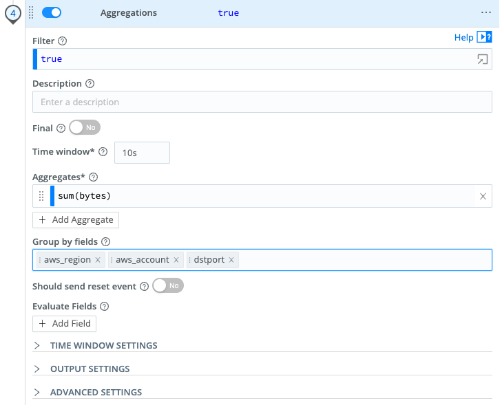 Aggregations Config