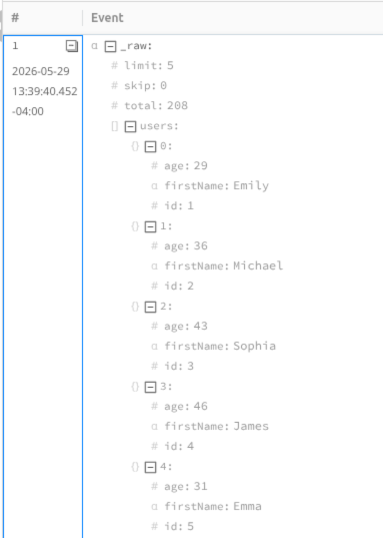 REST output with parameters
