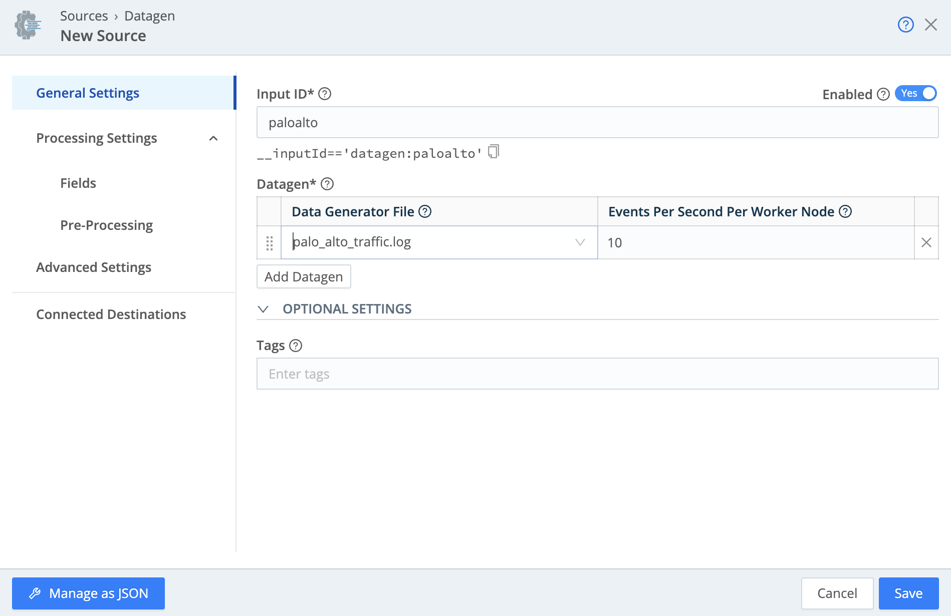 Course Map - Syslog Settings