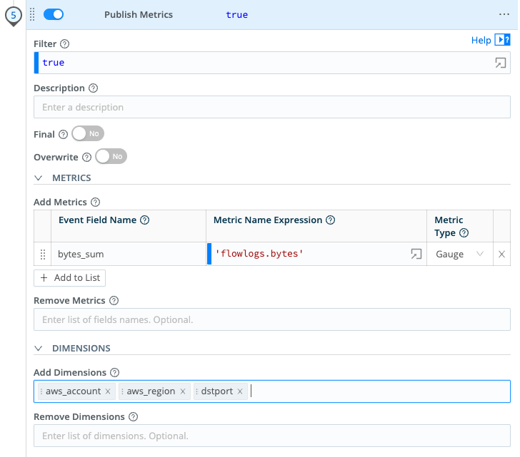 Publish Metrics Config